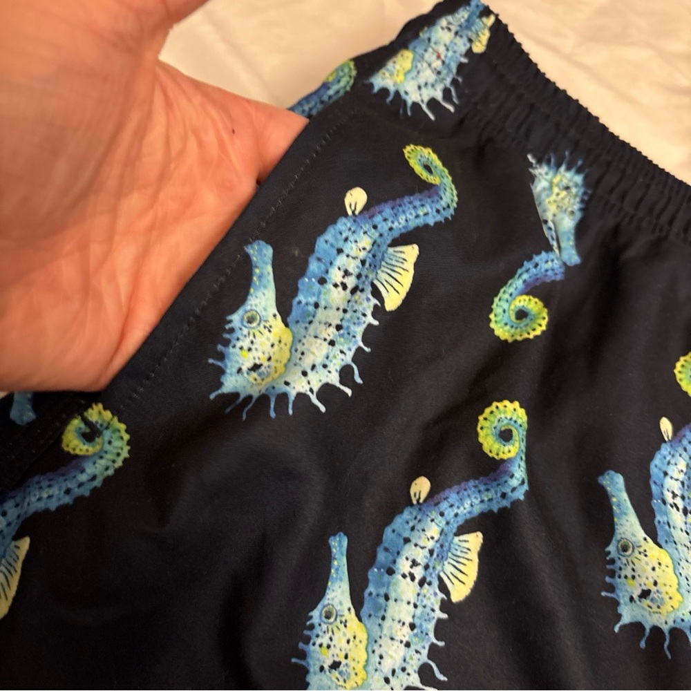 NEW Spicy Tuna Board Shorts Mens Large Swim Trunks Surf Beach Bright Seahorse - Picture 4 of 10